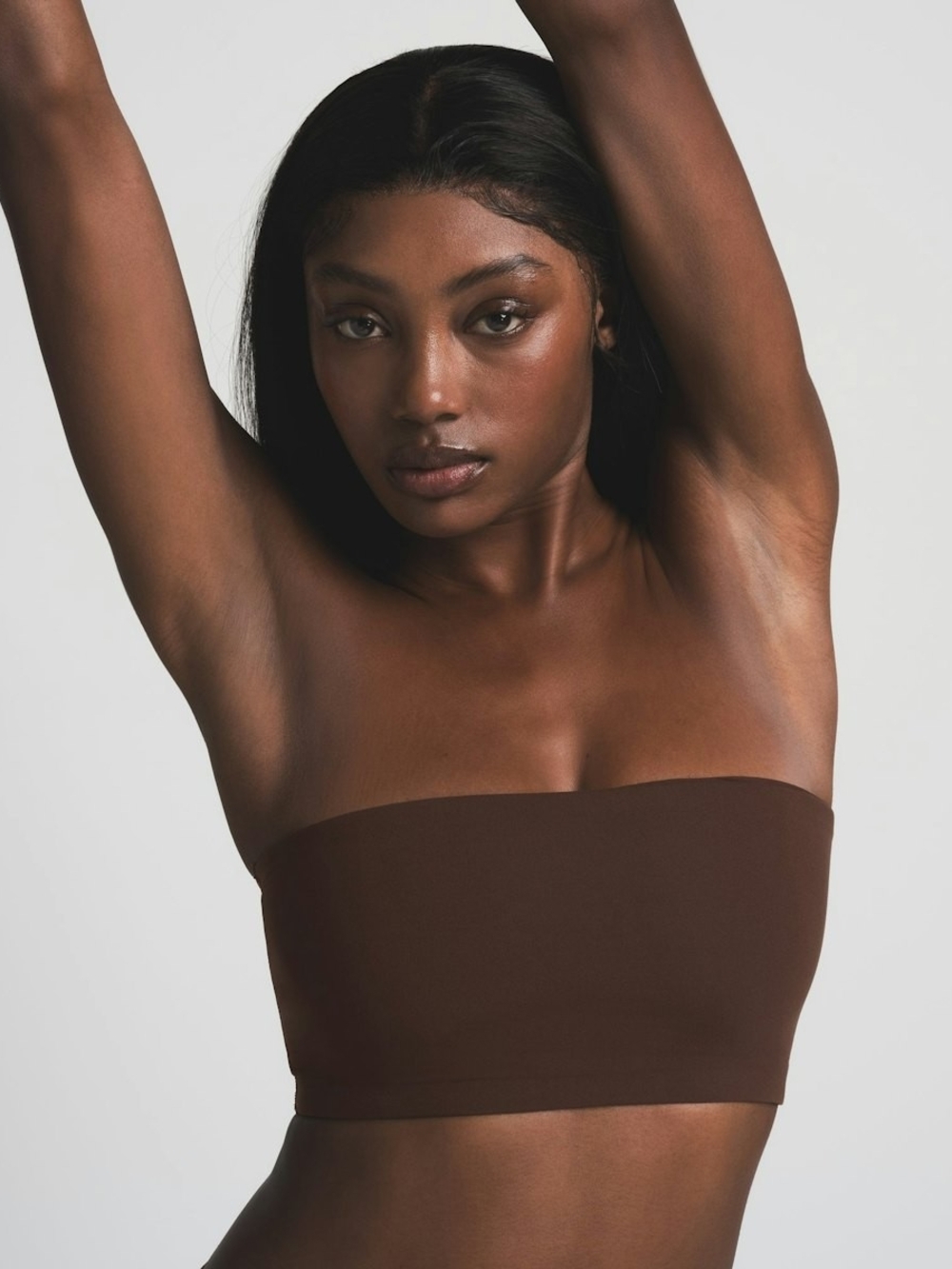 NWT SKIMS Fits Everybody Bandeau Brown Cocoa Small